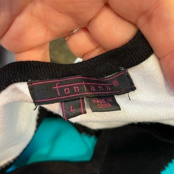 Fontana Colorblock Sleeveless Sweater Top Size Large - Picture 2 of 6